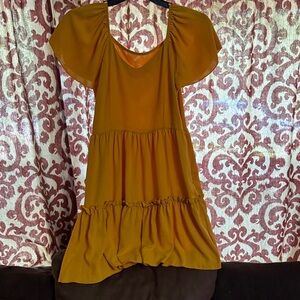 Elegant Mustard Women's dress